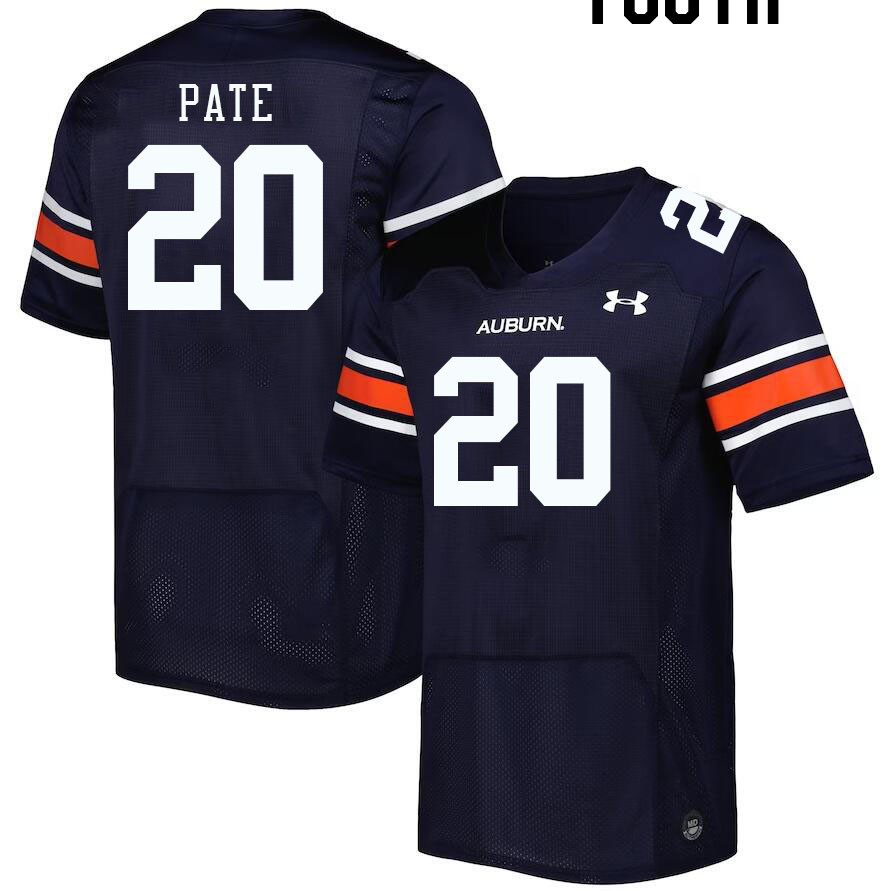 Youth #20 Sawyer Pate Auburn Tigers College Football Jerseys Stitched-Navy - Click Image to Close